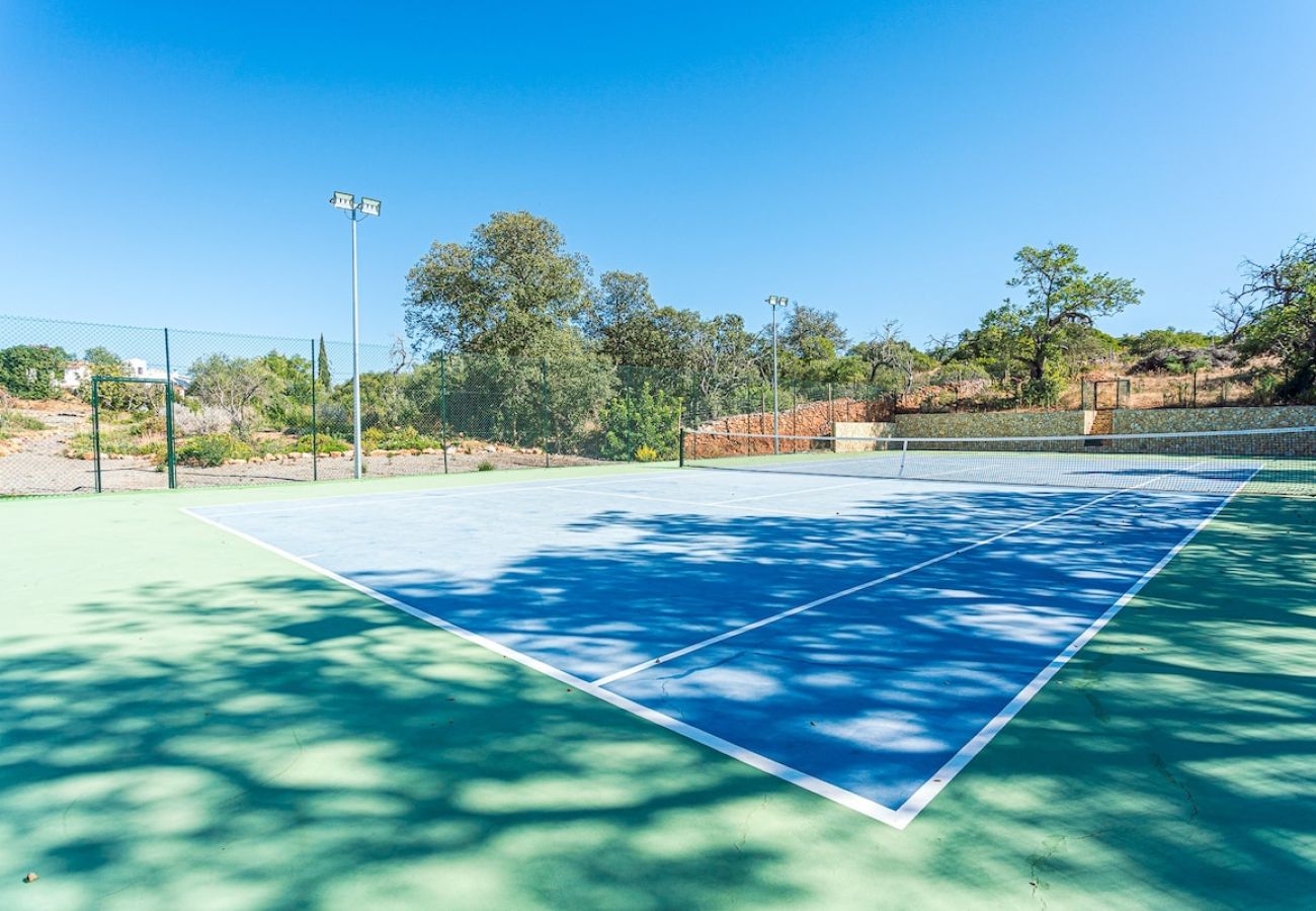 Enjoy the tennis court surrounded by nature.